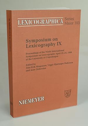 Imagen del vendedor de Symposium on Lexicography IX. a la venta por Antiquariat Dorner