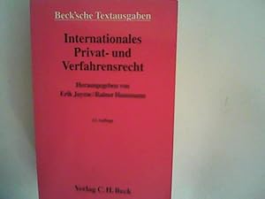 Immagine del venditore per Internationales Privat- und Verfahrensrecht, Textausgabe. Rechtsstand: 15. August 2006 venduto da ANTIQUARIAT FRDEBUCH Inh.Michael Simon