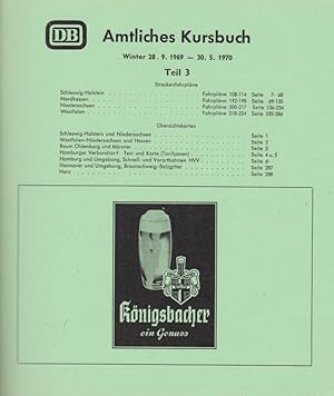 Amtliches Kursbuch Winter 1969/70, 28.09.1969 - 30.05.1970 [---> HIER: Tle. 3 - 6] / Kursbuchstel...