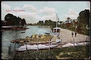 Surbiton Vintage 1909 Postcard Parkers Ferry