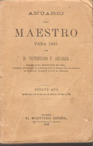 Imagen del vendedor de ANUARIO DEL MAESTRO PARA 1905 a la venta por Librovicios