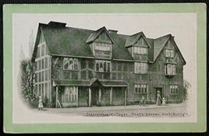 Port Sunlight Postcard Shakespeare Cottages Poets Corner