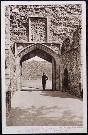 Framlingham Castle Postcard Vintage View Publisher Ministry Of Works London