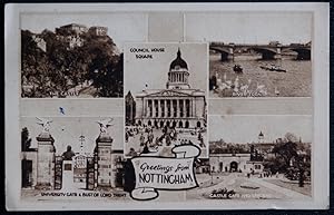 Seller image for Nottingham Vintage Postcard Sepiatype Council House Square for sale by Postcard Anoraks