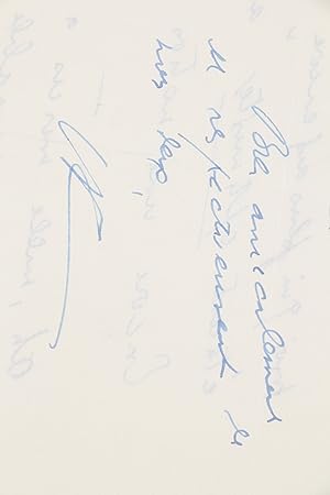 Lettre autographe signée adressée à Maître Thorvald Mikkelsen : " Et puis aussi gratitudes pour t...