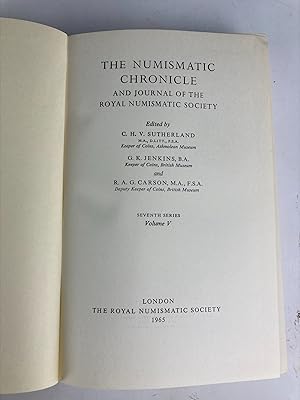 Bild des Verkufers fr The Numismatic Chronicle and Journal of the Royal Numismatic Society. Seventh Series. Volume V zum Verkauf von Ancient Art