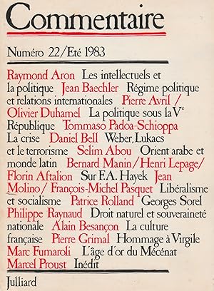 Seller image for Commentaire Numro 22/ Et 1983 for sale by The Glass Key