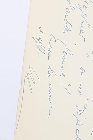 Lettre autographe signée adressée à Maître Thorvald Mikkelsen : "Je ne sais pas quels crimes j'ai...