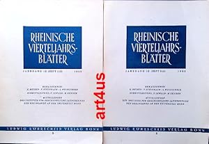 Rheinische Vierteljahrsblätter, Jahrgang 18, 1953, 2 Bände Mitteilungen des Instituts für Geschic...