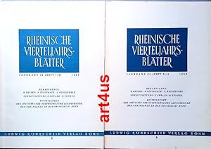 Rheinische Vierteljahrsblätter, Jahrgang 24, 1959, 2 Bände Mitteilungen des Instituts für Geschic...