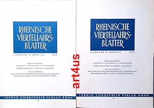 Rheinische Vierteljahrsblätter, Jahrgang 23, 1958, 2 Bände Mitteilungen des Instituts für Geschic...