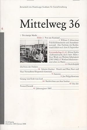 Seller image for Mittelweg 36 : Zeitschrift des Hamburger Instituts fr Sozialforschung; 6/2007. Das Problem der Rechtsstaatlichkeit nach dem 11. September for sale by Schrmann und Kiewning GbR