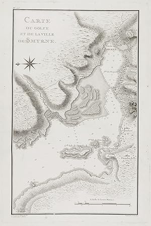 Image du vendeur pour Carte du Golfe et de la Ville de Smyrne" - Izmir Turkey Trkei Karte map mis en vente par Antiquariat Steffen Vlkel GmbH