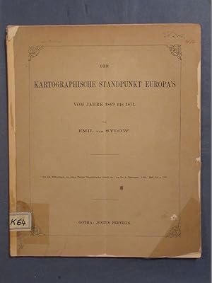 Image du vendeur pour Der kartographische Standpunkt Europa's (Europas) vom Jahre 1869 bis 1871 (Aus den Mitttheilungen von Justus Perthes' Geographischer Anstalt etc. von Dr. A. Petermann, 1872, H. VII u. VIII),. mis en vente par Das Konversations-Lexikon