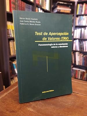 Seller image for Test de Apercepcin de Valores (TAV): Fenomenologa de la conciencia: valores y disvalores for sale by Thesauros