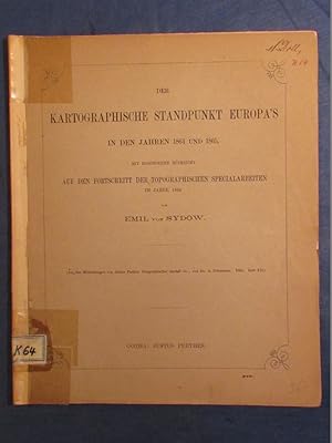 Imagen del vendedor de Der kartographische Standpunkt Europa's (Europas) in den Jahren 1864 und 1865. Mit besonderer Rcksicht auf den Fortschritt der topographischen Specialarbeiten im Jahre 1864 (Aus den Mitttheilungen von Justus Perthes' Geographischer Anstalt etc. von Dr. A. Petermann, 1865, H. XII),. a la venta por Das Konversations-Lexikon