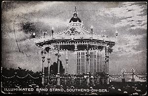 Southend Vintage 1918 Postcard Illuminated Band Stand