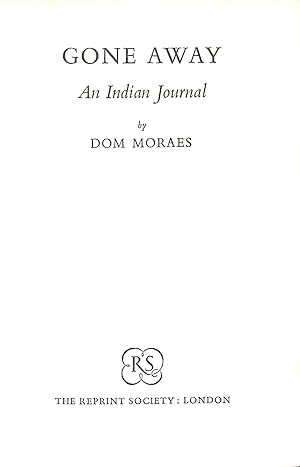 Seller image for Gone away: An Indian journal for sale by WeBuyBooks