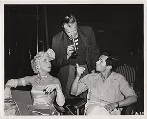 Bild des Verkufers fr Guys and Dolls (Original photograph of Joseph L. Mankiewicz, Vivian Blaine, and Michael Kidd on the set of the 1955 film) zum Verkauf von Royal Books, Inc., ABAA