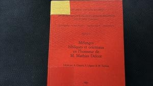 Seller image for Mlanges bibliques et orientaux en l'honneur de M. Mathias Delcor. for sale by Antiquariat Bookfarm