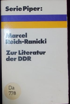 Bild des Verkufers fr Zur Literatur der DDR. zum Verkauf von Antiquariat Bookfarm