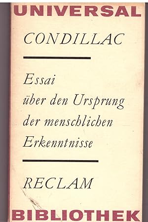 Bild des Verkufers fr Essai ber den Ursprung der menschlichen Erkenntnisse zum Verkauf von Bcherpanorama Zwickau- Planitz