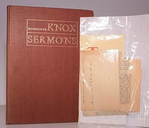 Seller image for A Selection from the occasional Sermons of the Right Reverend Monsignor Ronald Arbuthnott Knox. Edited by Evelyn Waugh [with Preface]. 550 COPIES WERE PRINTED; THIS COPY WITH SIGNED EPHEMERA AND P.C. WRITTEN BY EVELYN WAUGH for sale by Island Books