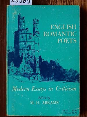 Bild des Verkufers fr English Romantic Poets. Modern Essays in Critisism. (Repr. of 1. ed. 1960.) zum Verkauf von Michael Fehlauer - Antiquariat