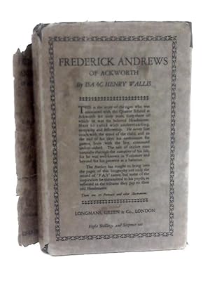 Bild des Verkufers fr Frederick Andrews of Ackworth zum Verkauf von World of Rare Books