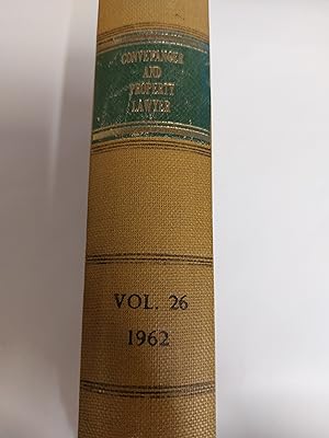 Bild des Verkufers fr The Conveyancer And Property Lawyer Volume 26 (New Series) zum Verkauf von Cambridge Rare Books
