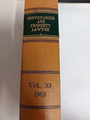 Immagine del venditore per The Conveyancer And Property Lawyer Volume 33 (New Series) venduto da Cambridge Rare Books