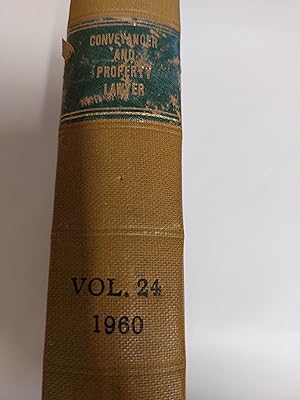 Bild des Verkufers fr The Conveyancer And Property Lawyer Volume 24 (New Series) zum Verkauf von Cambridge Rare Books