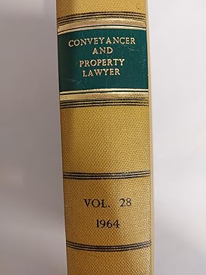 Immagine del venditore per The Conveyancer And Property Lawyer Volume 28 (New Series) venduto da Cambridge Rare Books