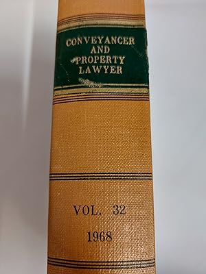 Bild des Verkufers fr The Conveyancer And Property Lawyer Volume 32 (New Series) zum Verkauf von Cambridge Rare Books