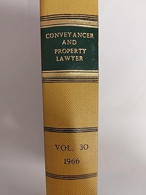 Immagine del venditore per The Conveyancer And Property Lawyer Volume 30 (New Series) venduto da Cambridge Rare Books