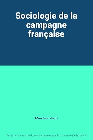 Seller image for Sociologie de la campagne franaise for sale by Ammareal