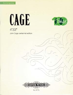 Bild des Verkufers fr Cage 4'33". John Cage Centennial Edition. zum Verkauf von Antiquariat Querido - Frank Hermann