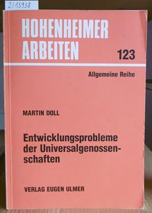 Immagine del venditore per Entwicklungsprobleme der Universalgenossenschaften. venduto da Versandantiquariat Trffelschwein