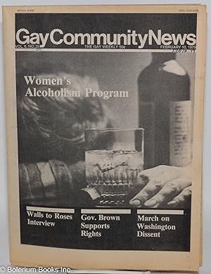 Image du vendeur pour GCN: Gay Community News; the gay weekly; vol. 6, #29, Feb. 17, 1979: Women's Alcoholism Program [states #28 and Feb. 10 incorrectly] mis en vente par Bolerium Books Inc.