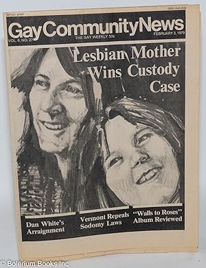 Imagen del vendedor de GCN: Gay Community News; the gay weekly; vol. 6, #27, Feb. 3, 1979: Lesbian Mother Wins Custody Case a la venta por Bolerium Books Inc.