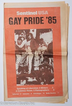 Imagen del vendedor de Sentinel USA: June 20, 1985: Gay Pride 1985 a la venta por Bolerium Books Inc.