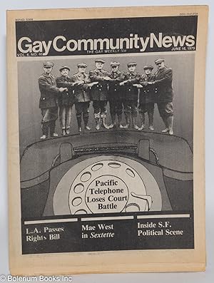 Seller image for GCN: Gay Community News; the gay weekly; vol. 6, #46, June 16, 1979: Pacific Telephone Loses Court Battle for sale by Bolerium Books Inc.