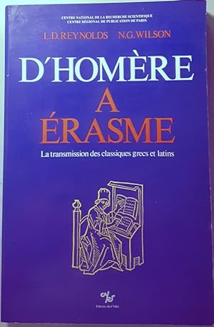 Image du vendeur pour D'Homre  Erasme. La transmission des classiques grecs et latins mis en vente par Calepinus, la librairie latin-grec