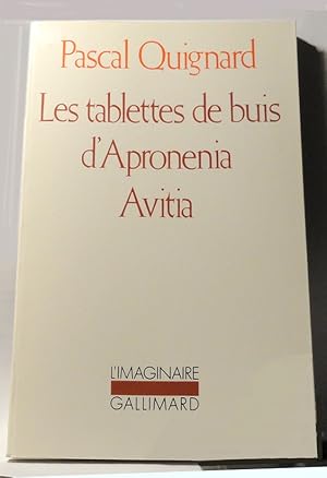 Bild des Verkufers fr Les tablettes de buis d'Apronenia Avitia zum Verkauf von Calepinus, la librairie latin-grec