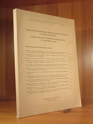 Bericht der Schweizerischen Paläontologischen Gesellschaft, 61. Jahresversammlung / Compte rendu ...