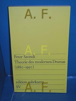 Bild des Verkufers fr Theorie des modernen Dramas : 1880 - 1950. Edition Suhrkamp 27 zum Verkauf von Antiquarische Fundgrube e.U.