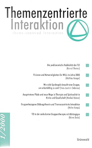 Bild des Verkufers fr Themenzentrierte Interaktion. Heft 1/2000. zum Verkauf von Fundus-Online GbR Borkert Schwarz Zerfa