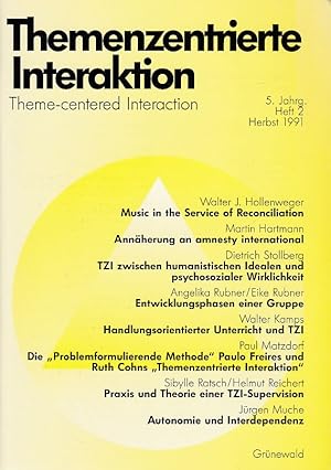 Bild des Verkufers fr Themenzentrierte Interaktion. 5. Jahrg., Heft 2, Herbst 1991. zum Verkauf von Fundus-Online GbR Borkert Schwarz Zerfa