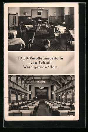 Bild des Verkufers fr Ansichtskarte Wernigerode /Harz, FDGB-Verpflegungssttte Leo Tolstoi zum Verkauf von Bartko-Reher