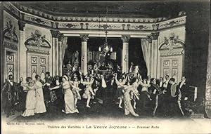 Imagen del vendedor de Ansichtskarte / Postkarte Theatre des Varietes, La Veuve Joyeuse, Premier Acte, Theaterszene a la venta por akpool GmbH